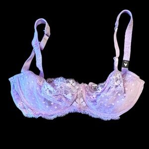 Victoria’s Secret Eye-Lash Lace Underwire Demi Bra in Lavender